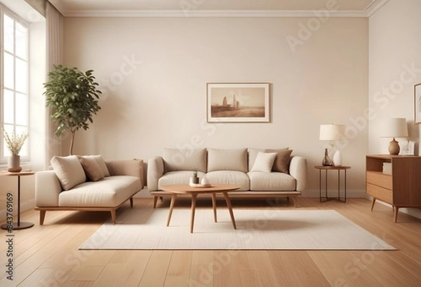 Fototapeta white and gold theme modern interior