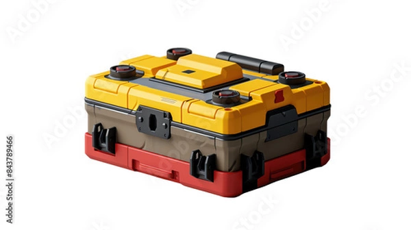 Obraz High-quality, rugged toolbox for storing and organizing tools. Perfect for professionals and DIY enthusiasts. Durable and portable design.