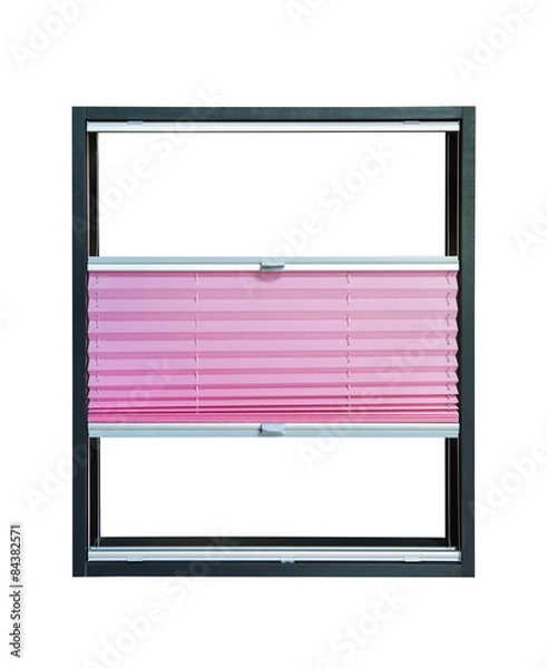 Obraz Pleated blind partially opened - pink color