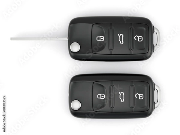 Obraz Car keys isolated on white background