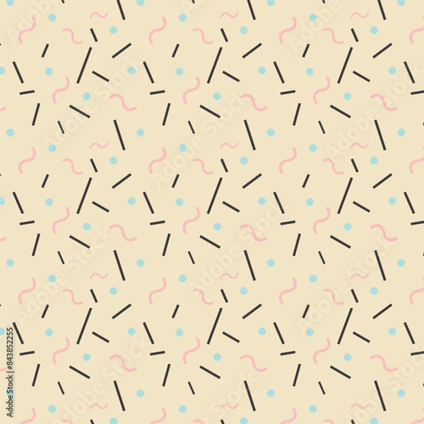 Obraz Memphis pattern background.