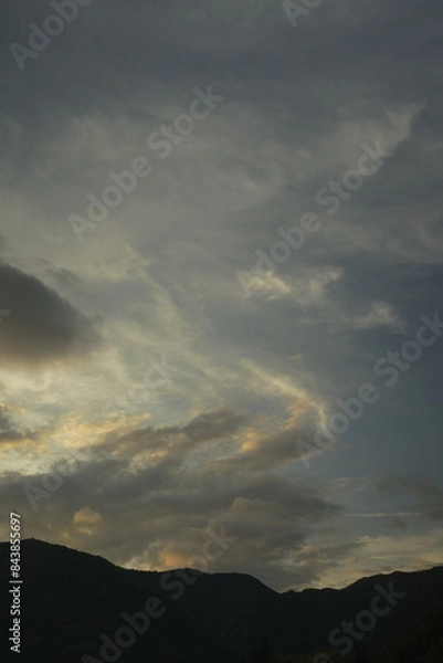 Fototapeta 夕暮れ時の空に心が癒される。