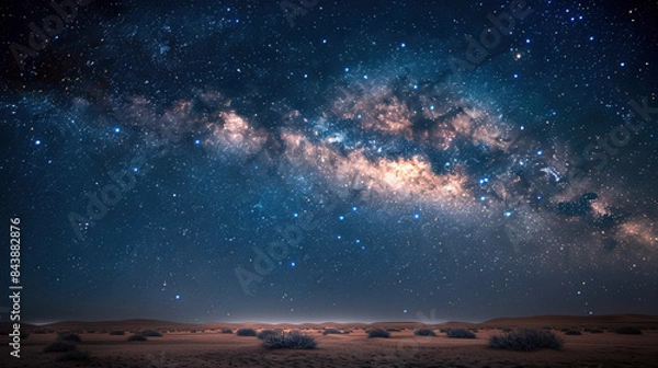 Fototapeta Silent Night: Milky Way over a Pristine Desert