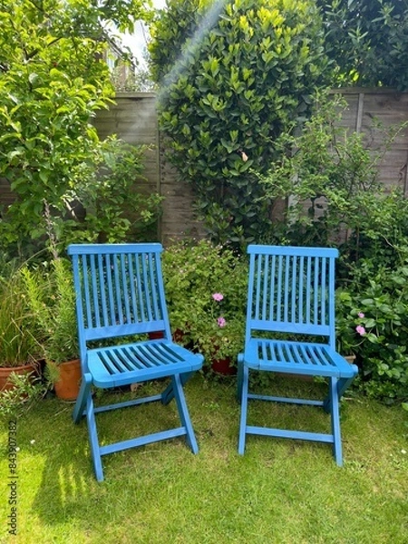 Obraz bench in the garden