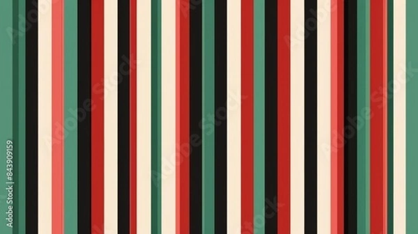 Fototapeta national flag pattern UAE A pattern with the red, green, white, and black stripes of the UAE flag