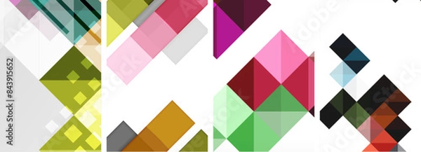 Obraz Set of colorful square posters business templates. Vector Illustration For Wallpaper, Banner, Background, Card, Book Illustration, landing page