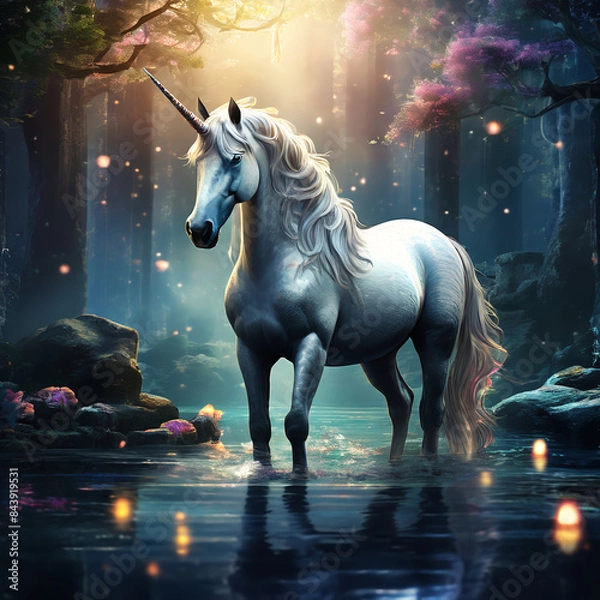 Fototapeta Unicorn유니콘 Generative AI