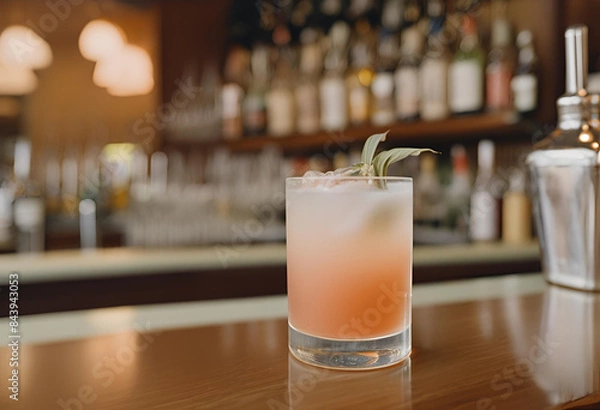 Obraz Сocktail en gros plan sur le bar