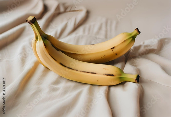 Obraz Deux bananes sur fond clair