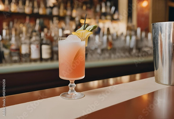 Obraz Сocktail en gros plan sur le bar