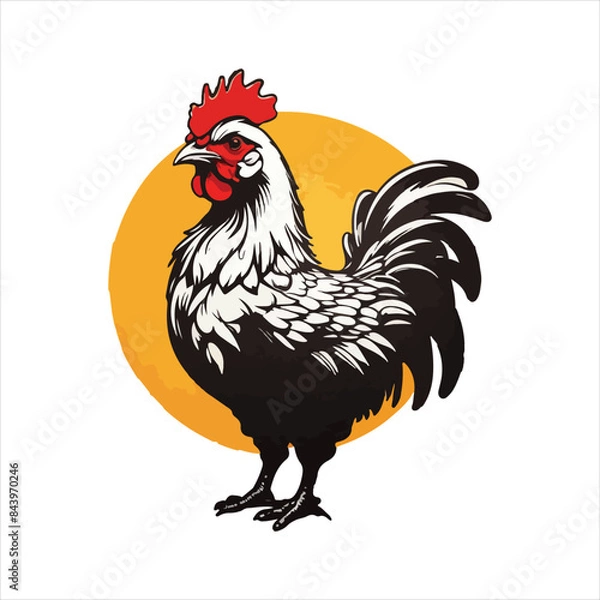 Fototapeta chicken vector illustration silhouette image icon