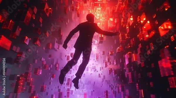 Fototapeta small man figure