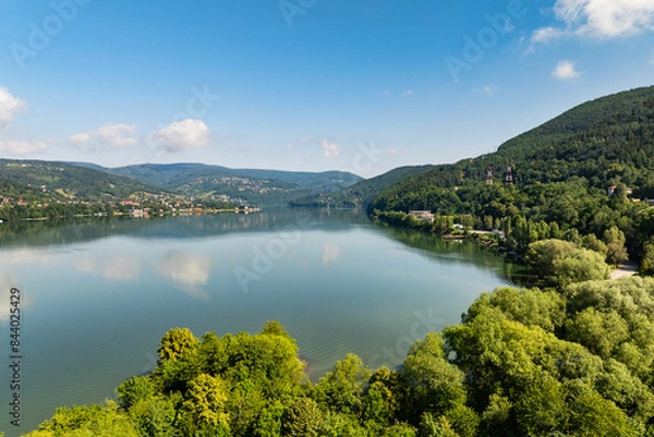 Obraz jezioro międzybrodzkie - panorama lotnicza - czerwiec 2024 