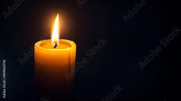 Fototapeta candle on a dark background