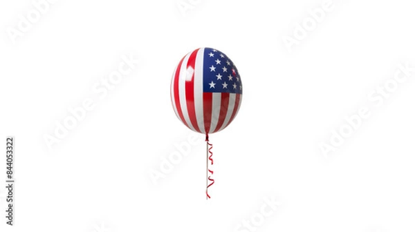Fototapeta Balloon with the American flag colors and pattern