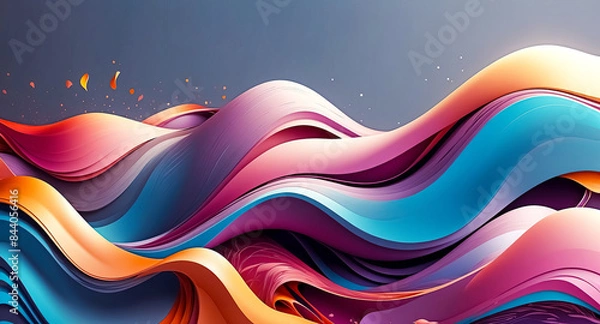 Fototapeta Abstract colorful waves