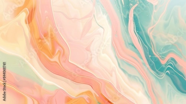 Fototapeta Veil texture abstract background, watercolor fluid painting background, dye splash style, alcohol ink, ai generated photo