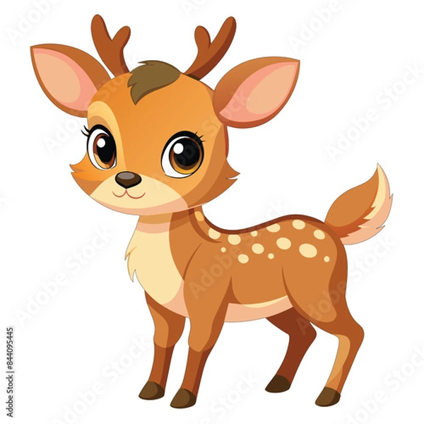 Obraz vector-cute-deer-cartoon-jumping