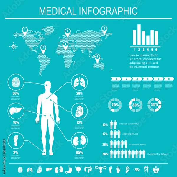 Obraz Medical infographics elements.
