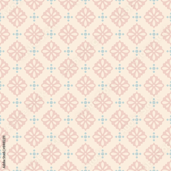 Fototapeta Pastel retro vector seamless pattern.