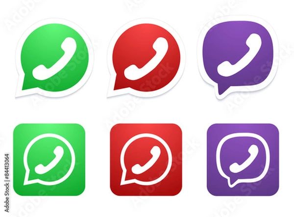 Obraz Vector modern phone icon set