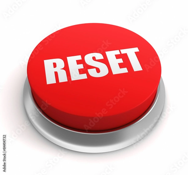 Fototapeta reset button