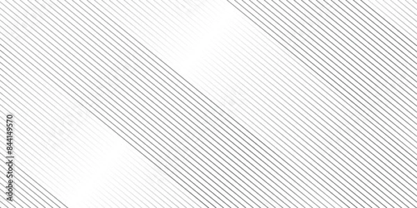 Obraz 	
Vector Seamless geometric pattern black and white ribbed striped diagonal line pattern as gradient background. modern simple vector design, elegant modern black line background.