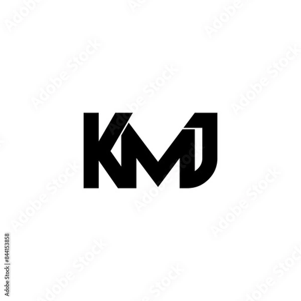 Fototapeta kmj initial letter monogram logo design