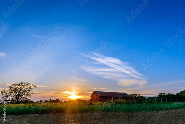 Obraz Sunset on a Maryland Farm