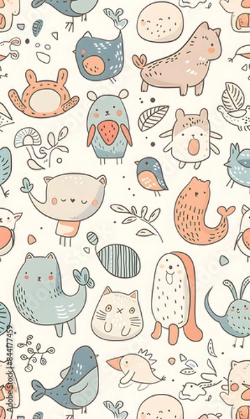 Fototapeta wallpaper, tiles or carpet in a seamless pattern