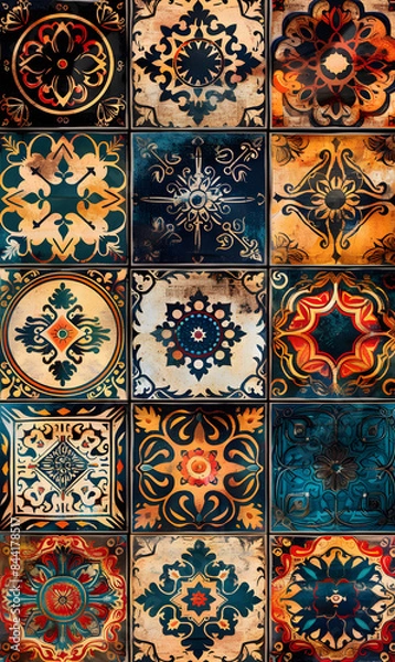 Fototapeta wallpaper, tiles or carpet in a seamless pattern