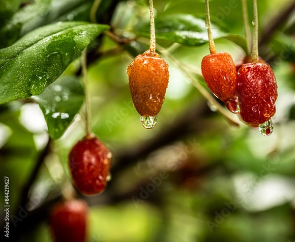 Obraz Barley trees, rain, raindrops, agriculture, crops, fruits, gardens,