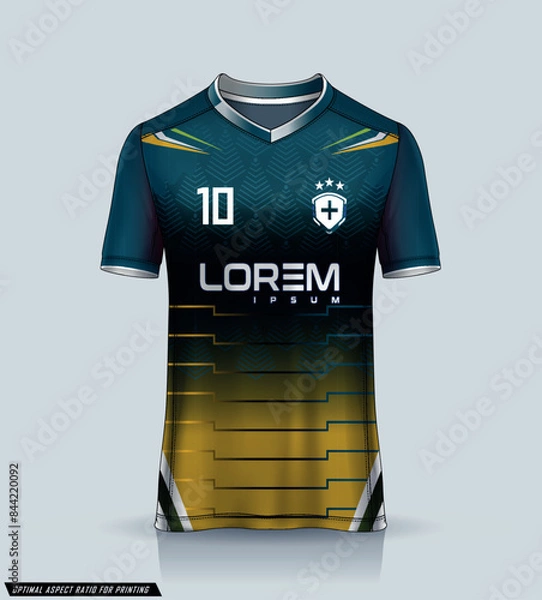 Fototapeta Soccer jersey template sport t shirt design