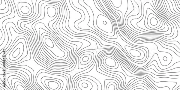 Fototapeta Cartography and geographic mapping the art and science behind Topographic diagrams, contour relief, and vector graphics background design.