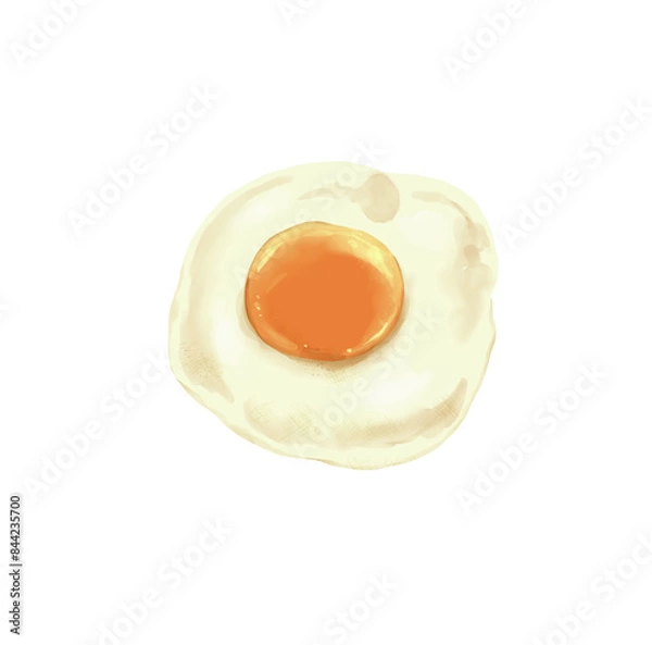 Fototapeta Realistic fried egg