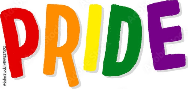 Fototapeta LGBT pride art on white background. template for poster, social network, banner, cards. word PRIDE for poster. LGBTQ love symbol background. Concept design.