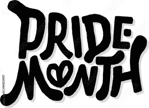 Fototapeta LGBT pride art on white background. template for poster, social network, banner, cards. word PRIDE for poster. LGBTQ love symbol background. Concept design.