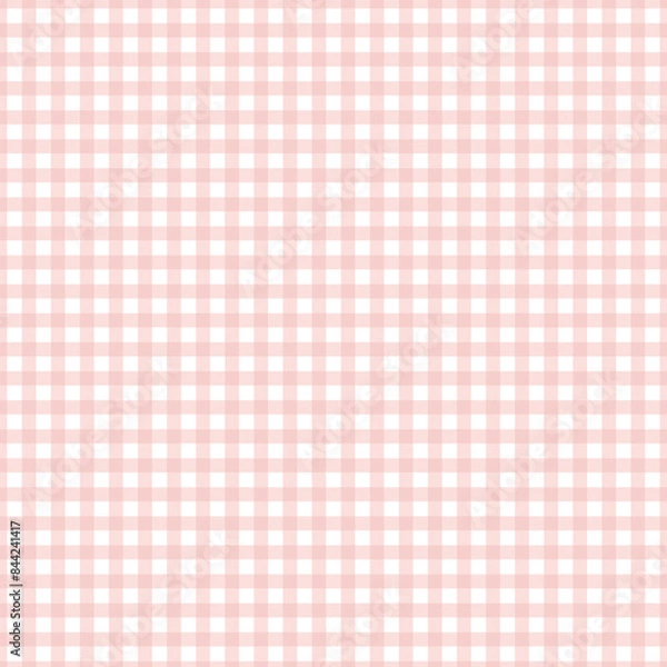 Obraz Soft Pink Gingham Checkered Seamless Pattern Background