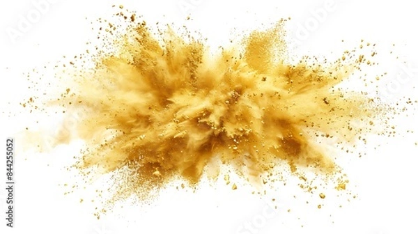 Obraz Gold Explosion, Isolated on White Background : Suitable for Be Used as a Background in Any Project (Print, Graphic Design and Web Design)