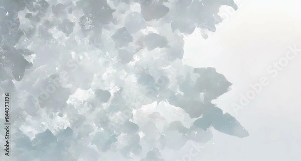 Fototapeta Abstract Background with Floral in Blue, and Gray Palette