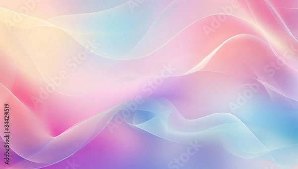 Obraz abstract background with waves gradient with blurred shapes and curves, soft color transitions in the style of various artists