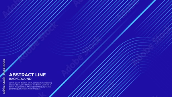 Fototapeta Abstract Geometric Line Background Blue Color