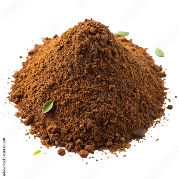 Fototapeta Dry tea powder isolated on Transparent background.