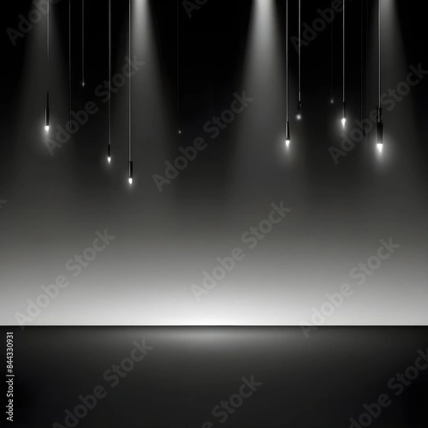 Fototapeta Gradiant Black Background Spotlight White Space Generative AI 