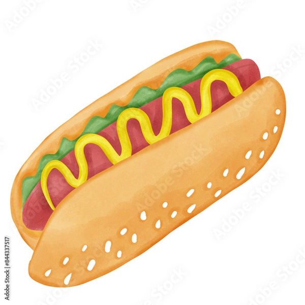 Obraz hot dog with mustard