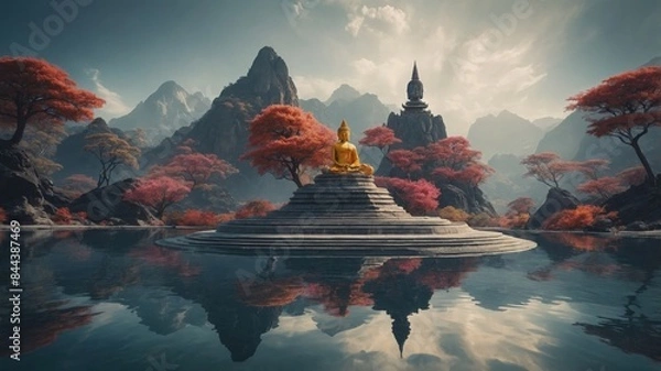 Obraz Abstract-Minimalist Buddhism background