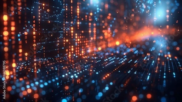 Fototapeta a streamlined, tech-inspired overlay border designed for cryptocurrency market news streaming