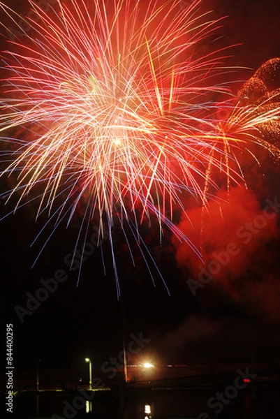 Obraz fireworks over the sea