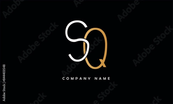 Obraz SQ, QS, S, Q Abstract Letters Logo Monogram