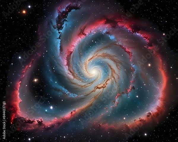 Obraz spiral galaxy in space